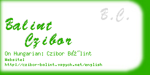 balint czibor business card